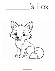 ______'s Fox Coloring Page