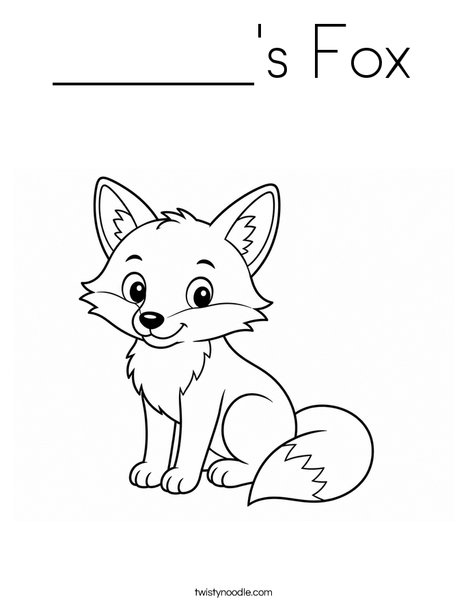 ______'s Fox Coloring Page