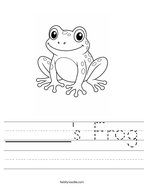 ______'s Frog Handwriting Sheet