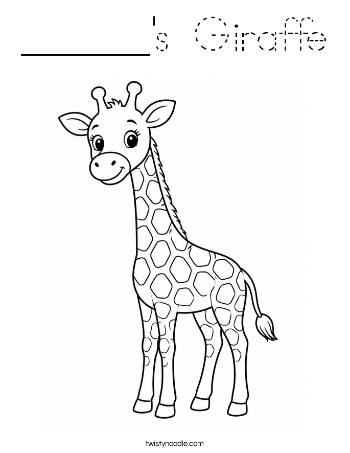 ______'s Giraffe Coloring Page