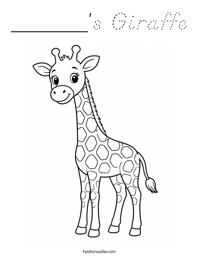 ______'s Giraffe Coloring Page