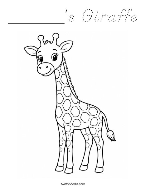 ______'s Giraffe Coloring Page