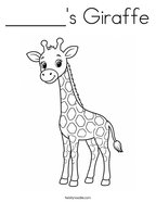 ______'s Giraffe Coloring Page