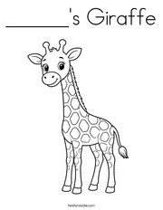 ______'s Giraffe Coloring Page