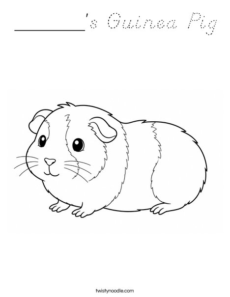 ______'s Guinea Pig Coloring Page