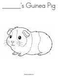 ______'s Guinea Pig Coloring Page
