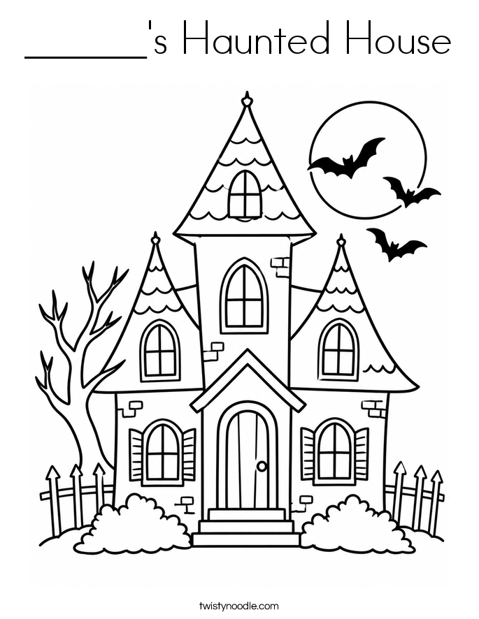 ______'s Haunted House Coloring Page
