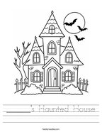 ______'s Haunted House Handwriting Sheet