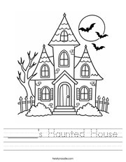 ______'s Haunted House Handwriting Sheet