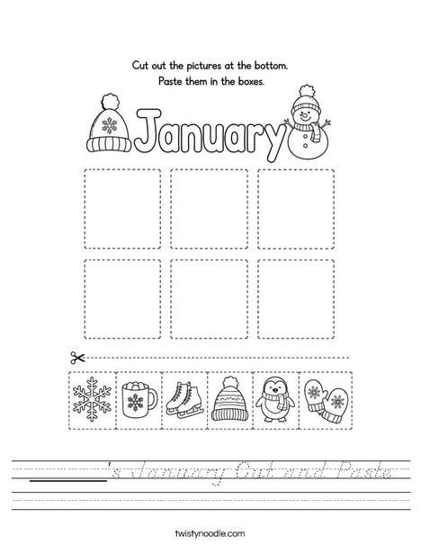 ______'s January Cut and Paste Worksheet