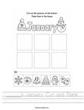 ______'s January Cut and Paste Worksheet