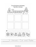 ______'s January Cut and Paste Handwriting Sheet