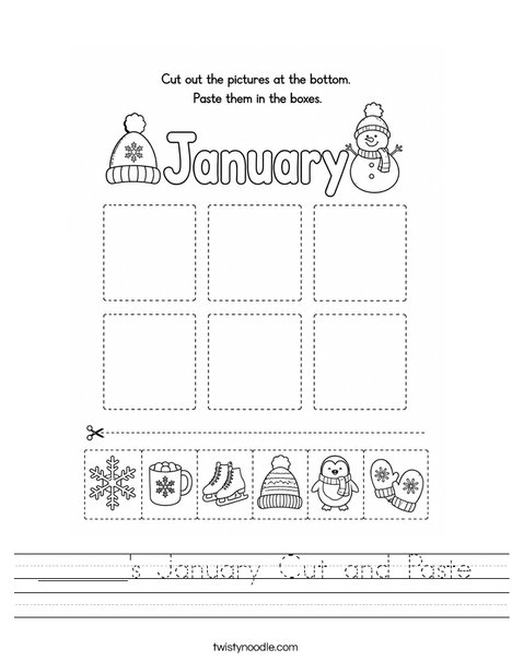 ______'s January Cut and Paste Worksheet