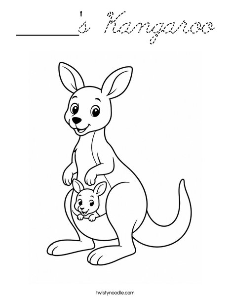 ______'s Kangaroo Coloring Page
