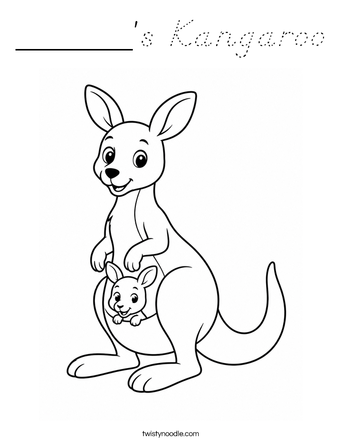 ______'s Kangaroo Coloring Page