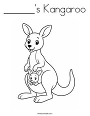 ______'s Kangaroo Coloring Page