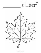 ______'s Leaf Coloring Page