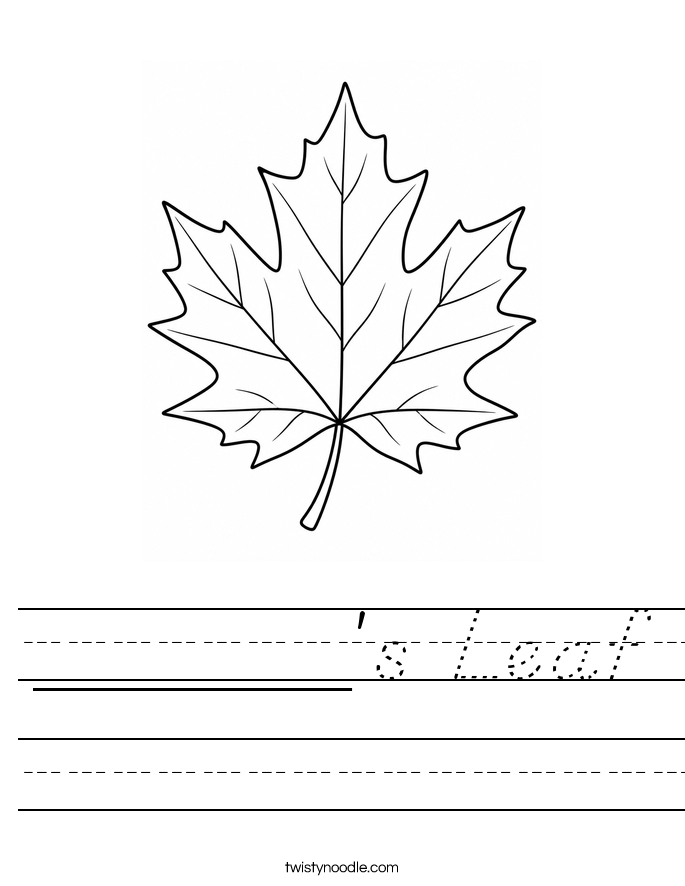 ______'s Leaf Worksheet