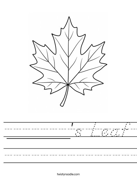 ______'s Leaf Worksheet