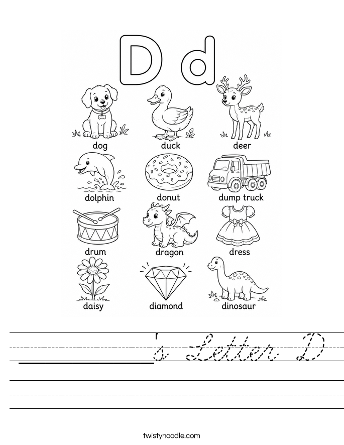__________'s Letter D Worksheet