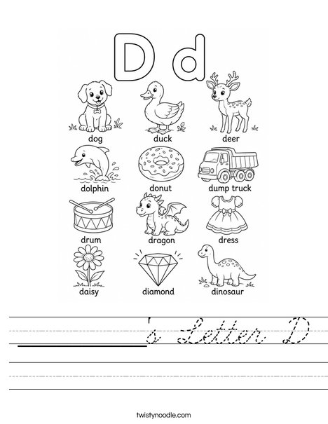 ______'s Letter D Worksheet