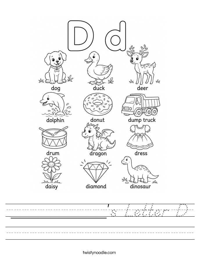 __________'s Letter D Worksheet