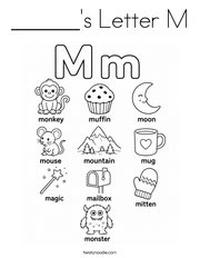 ______'s Letter M Coloring Page