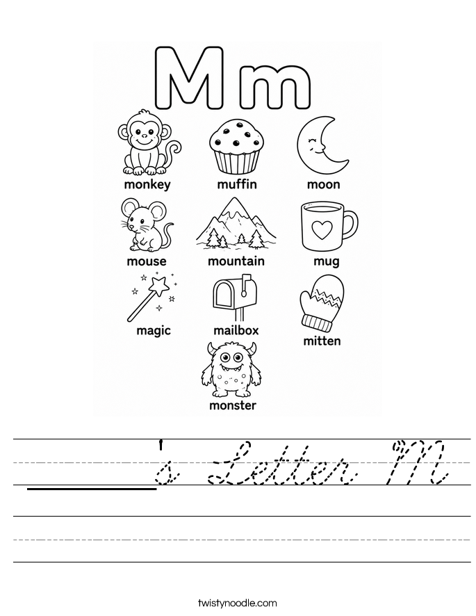 ______'s Letter M Worksheet