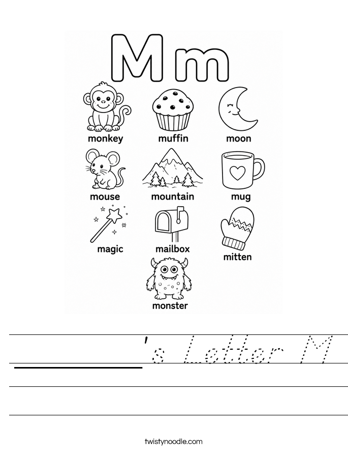 ______'s Letter M Worksheet