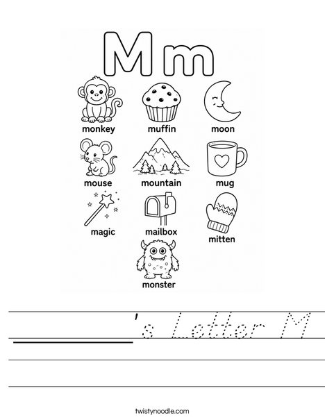 ______'s Letter M Worksheet