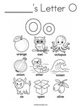 ______'s Letter O Coloring Page