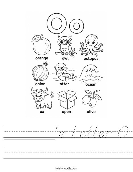 ______'s Letter O Worksheet