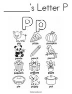 ______'s Letter P Coloring Page