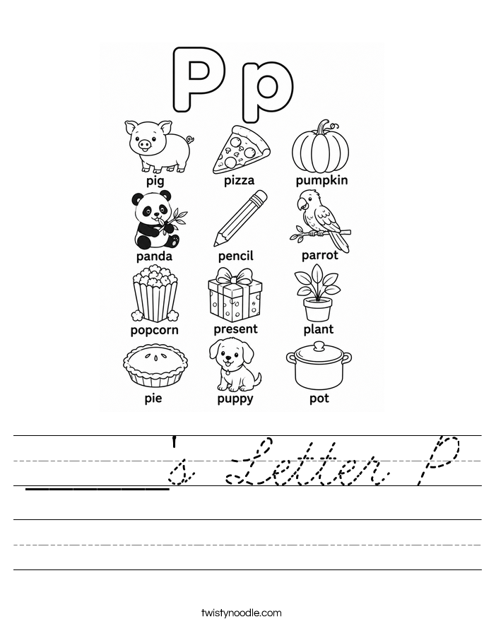 ______'s Letter P Worksheet