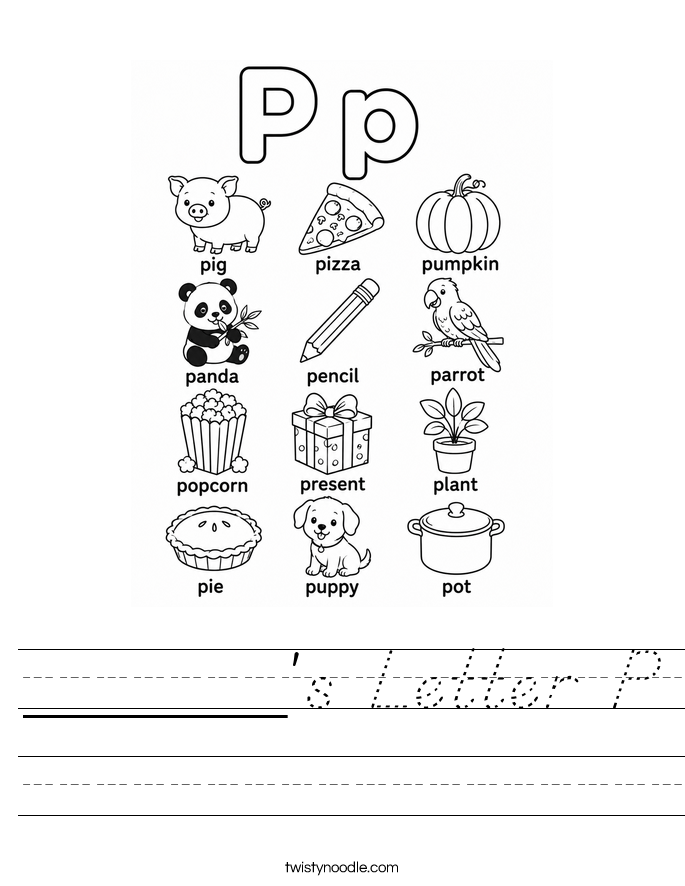______'s Letter P Worksheet