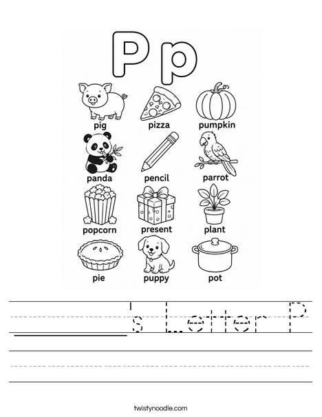 ______'s Letter P Worksheet