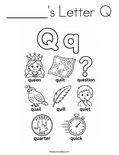 ______'s Letter Q Coloring Page