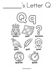 ______'s Letter Q Coloring Page