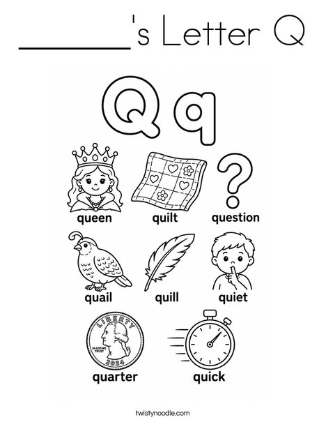______'s Letter Q Coloring Page