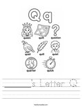 ______'s Letter Q Worksheet