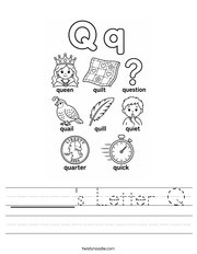 ______'s Letter Q Handwriting Sheet