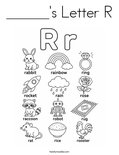 ______'s Letter R Coloring Page