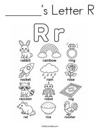 ______'s Letter R Coloring Page