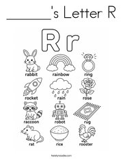 ______'s Letter R Coloring Page
