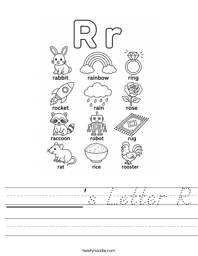 ______'s Letter R Worksheet