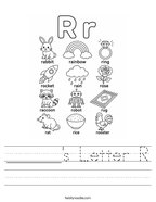 ______'s Letter R Handwriting Sheet
