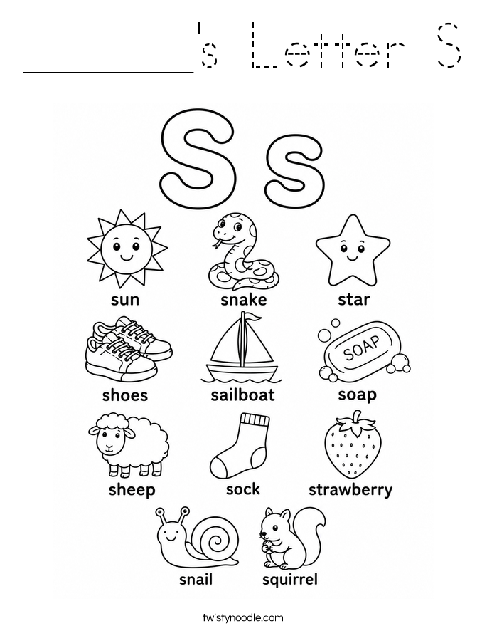______'s Letter S Coloring Page