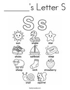 ______'s Letter S Coloring Page