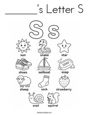 ______'s Letter S Coloring Page