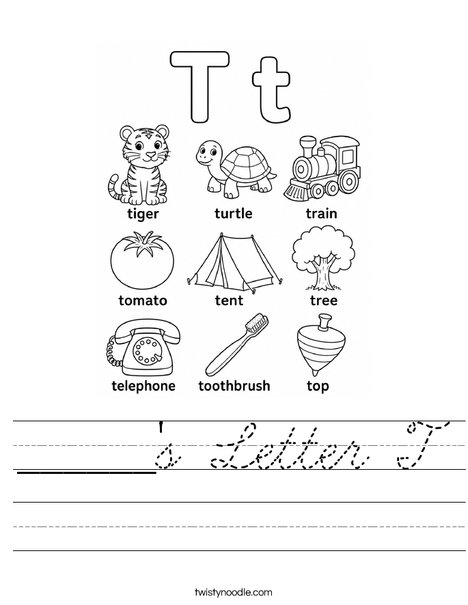 ______'s Letter T Worksheet